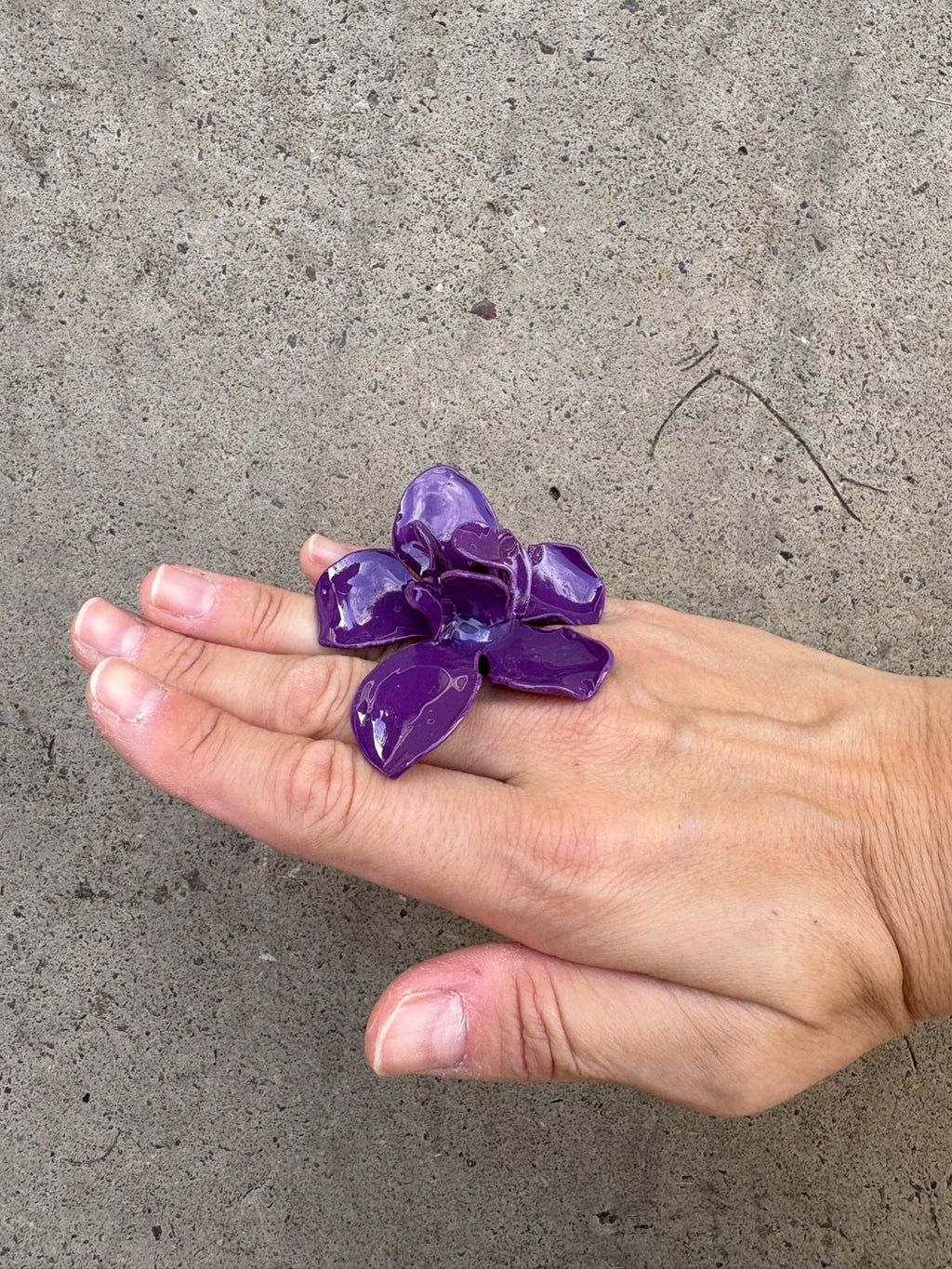 Anillo Flor Morado