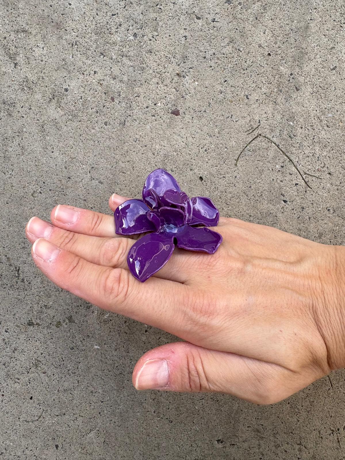 Anillo Flor Morado