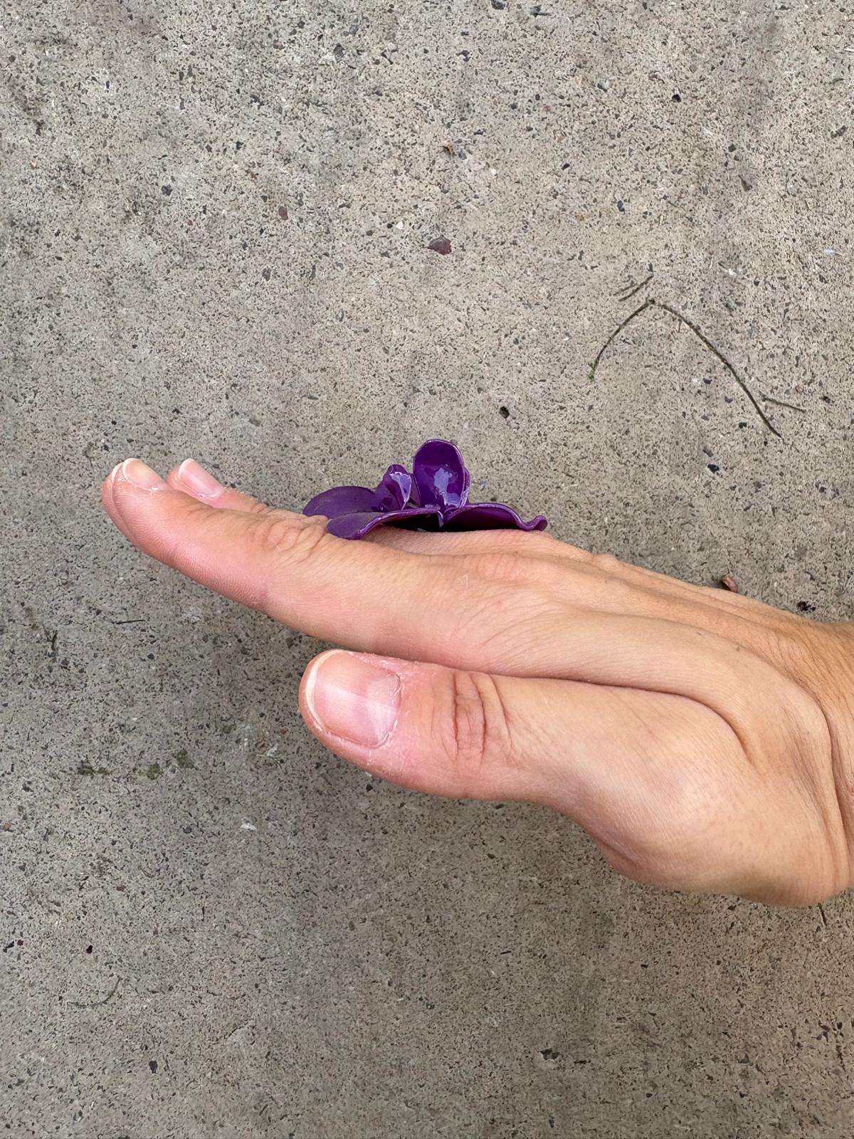 Anillo Flor Morado