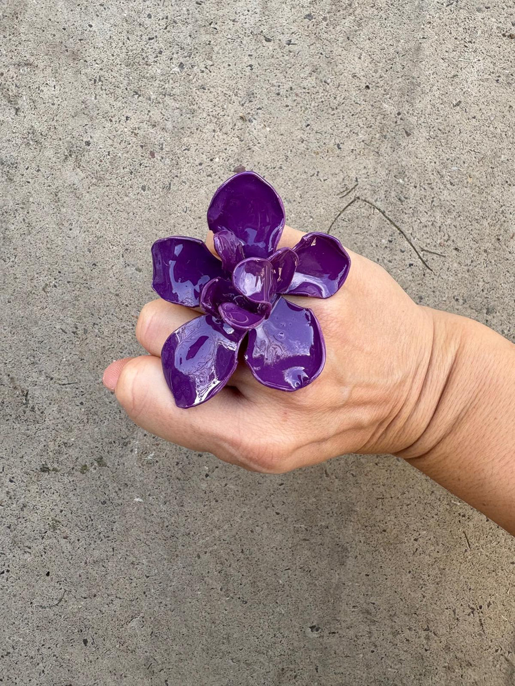 Anillo Flor Morado