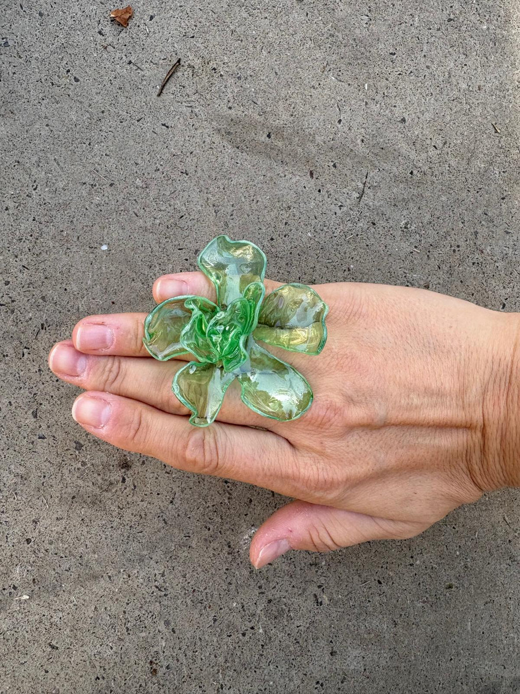 Anillo Flor Verde