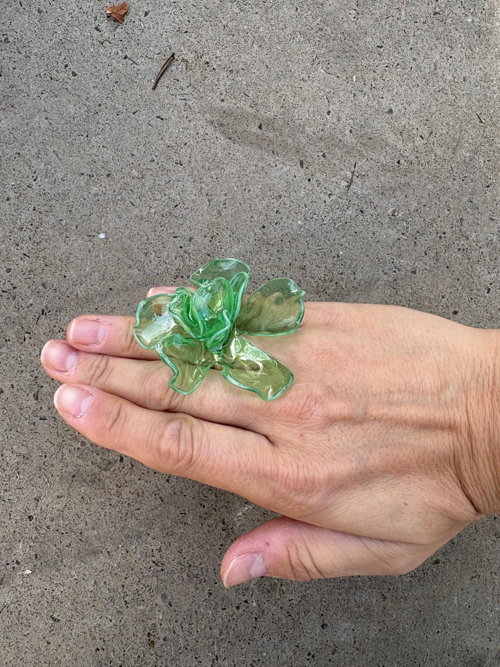 Anillo Flor Verde