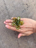 Anillo Flor Verde Oliva