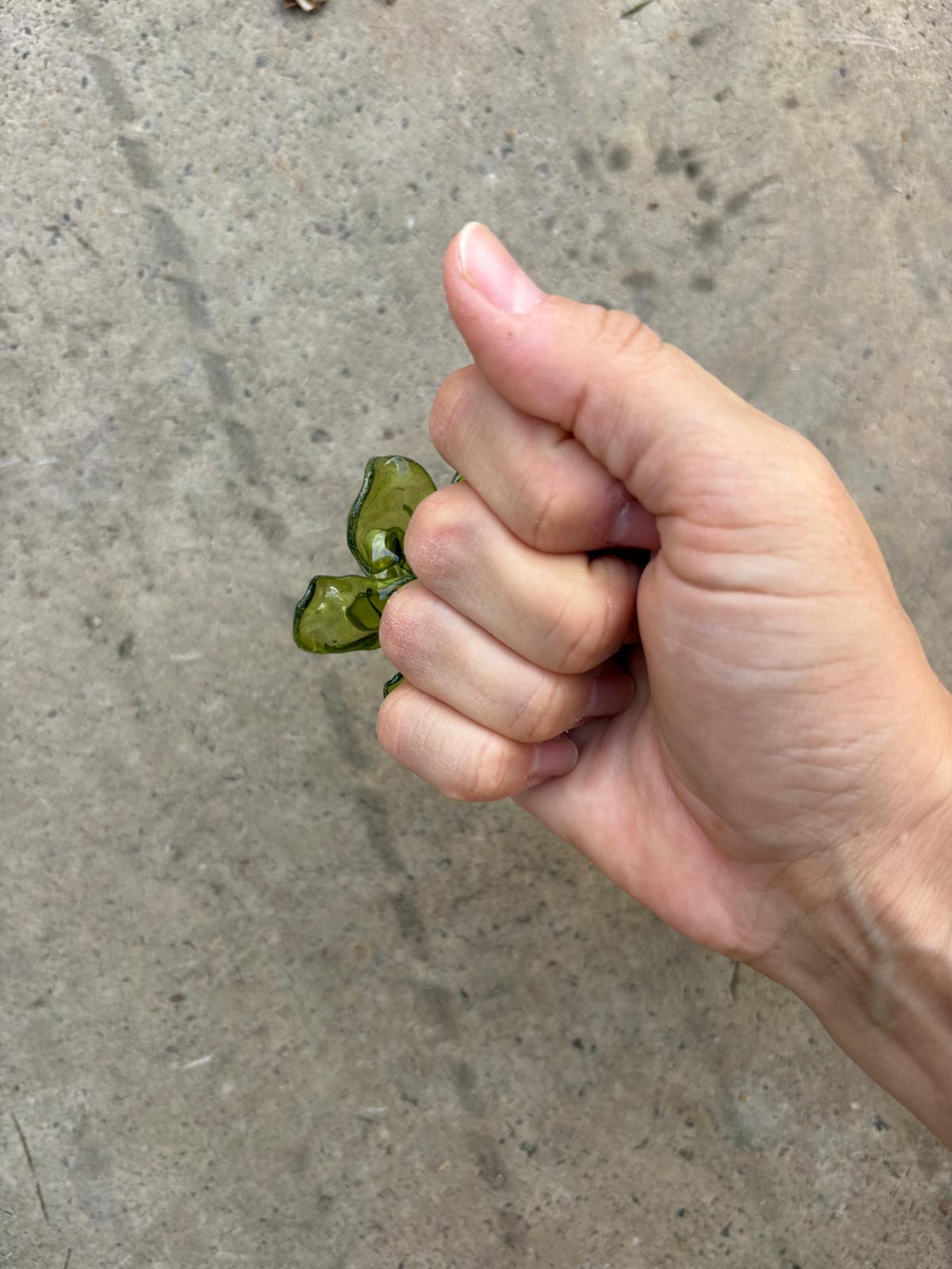 Anillo Flor Verde Oliva