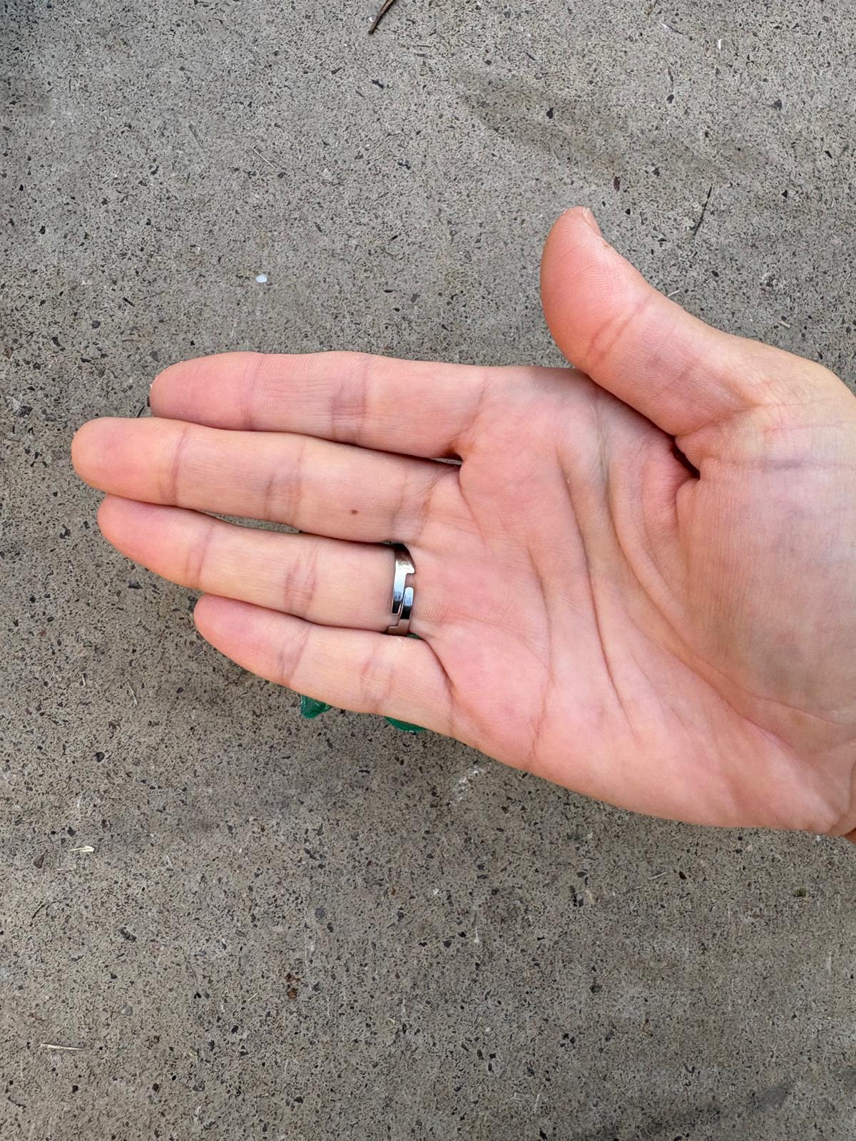 Anillo Flor aguamarina