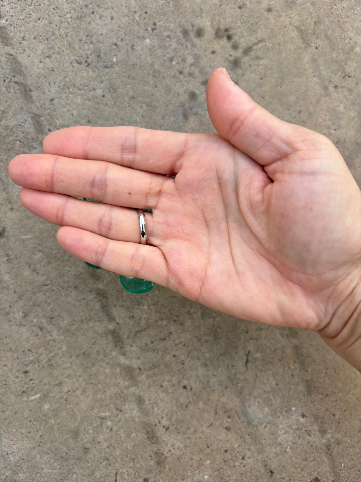 Anillo Flor grande Aguamarina