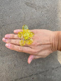 Anillo Flor grande Amarillo