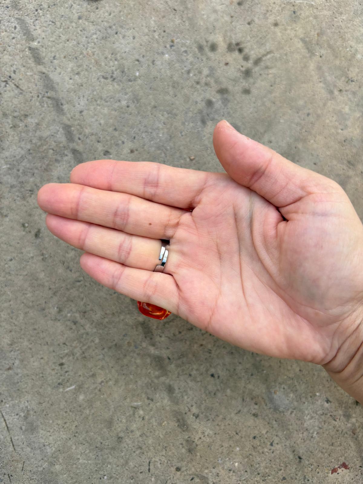 Anillo Flor grande Naranja