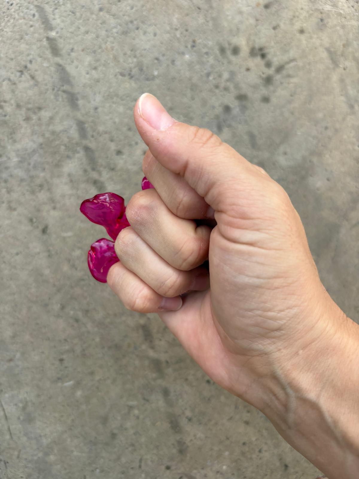 Anillo flor fucsia