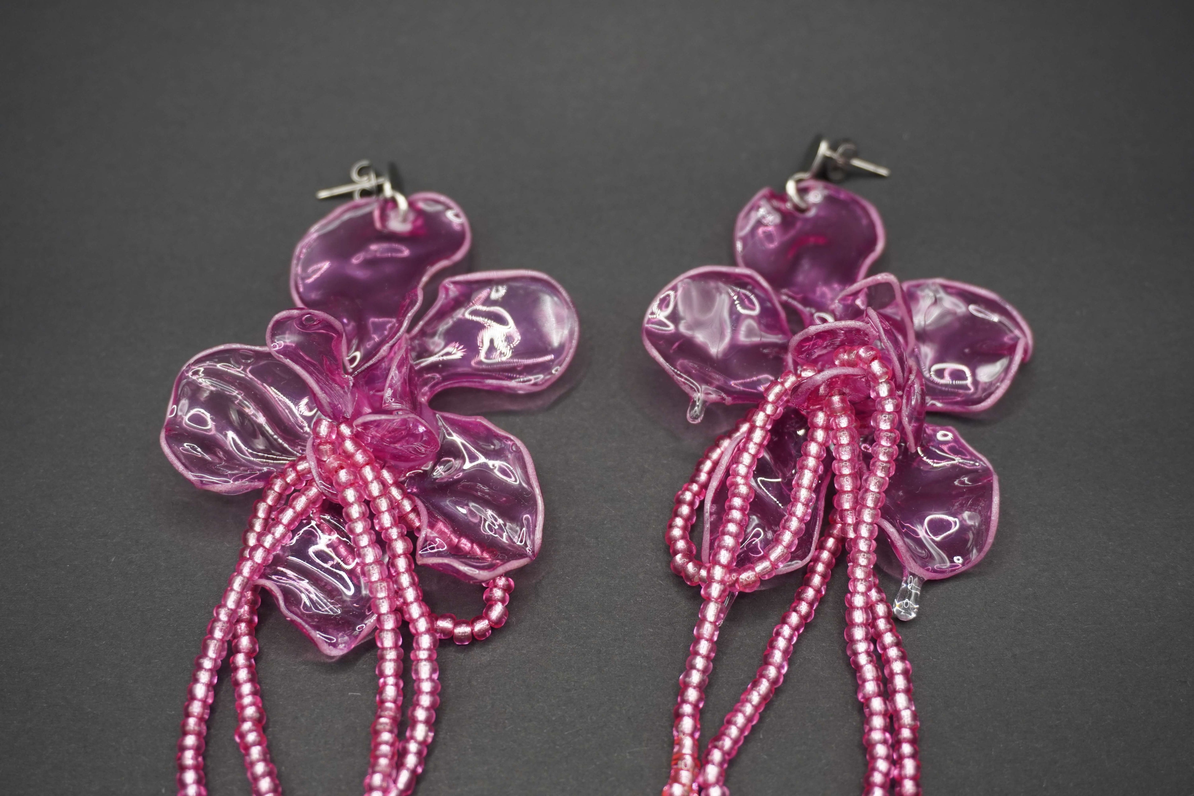 Pendientes Amaranto Rosa