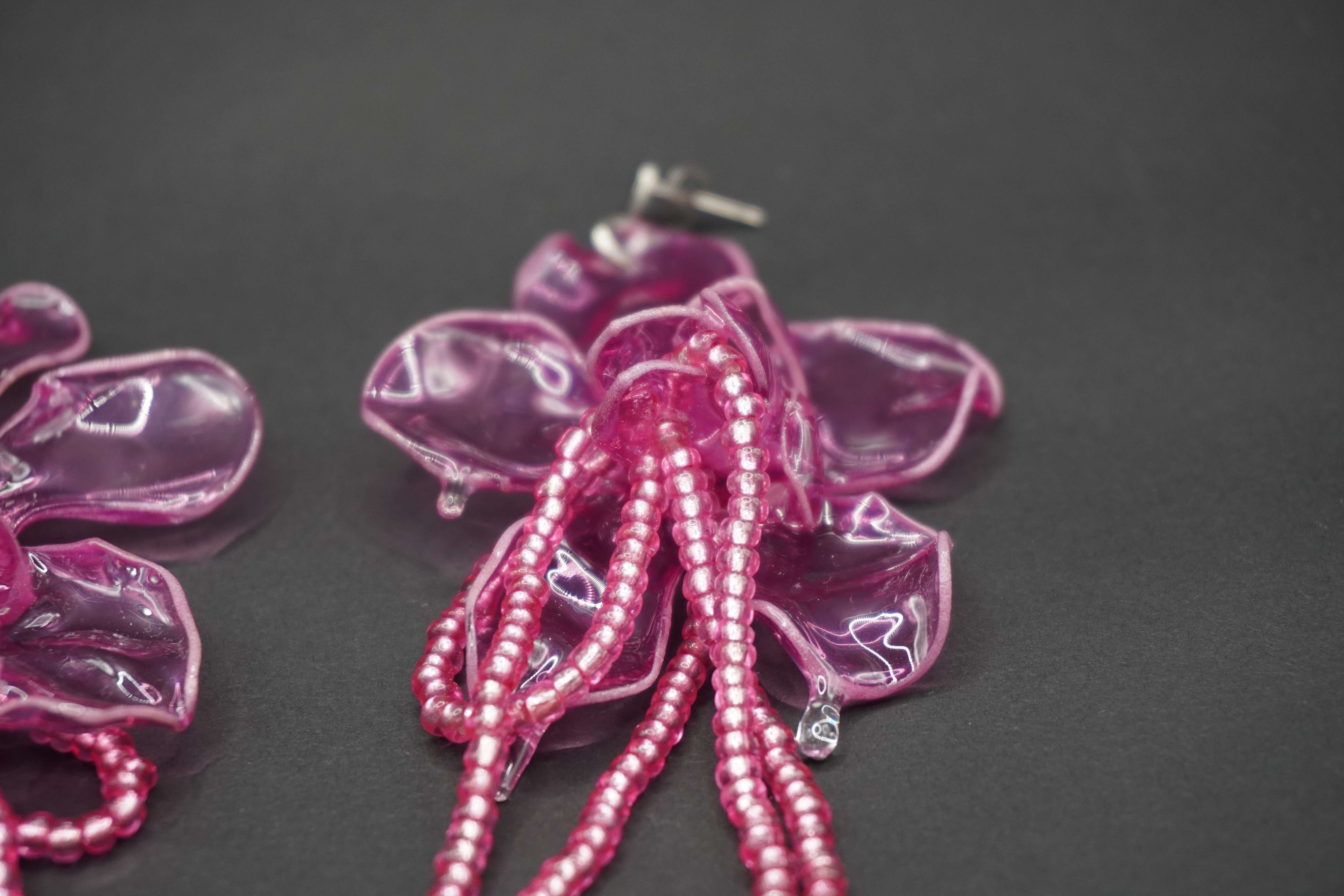 Pendientes Amaranto Rosa