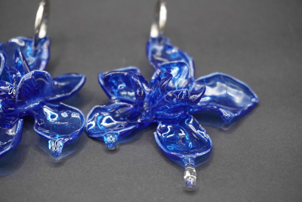 Pendientes Magnolia Azul marino