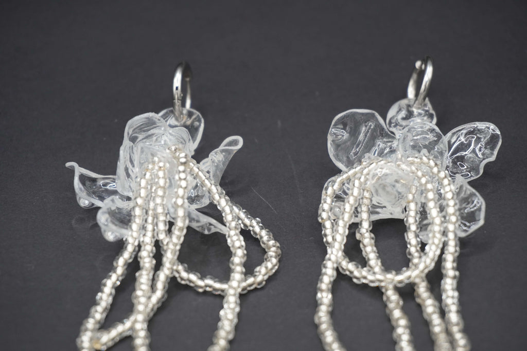 Pendientes Amaranto Transparentes