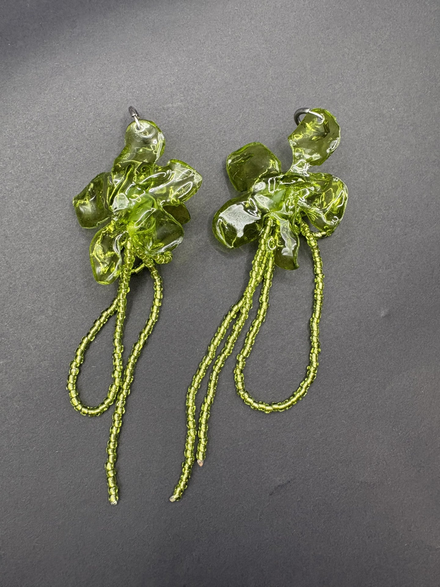 Pendientes Amaranto Verde Oliva