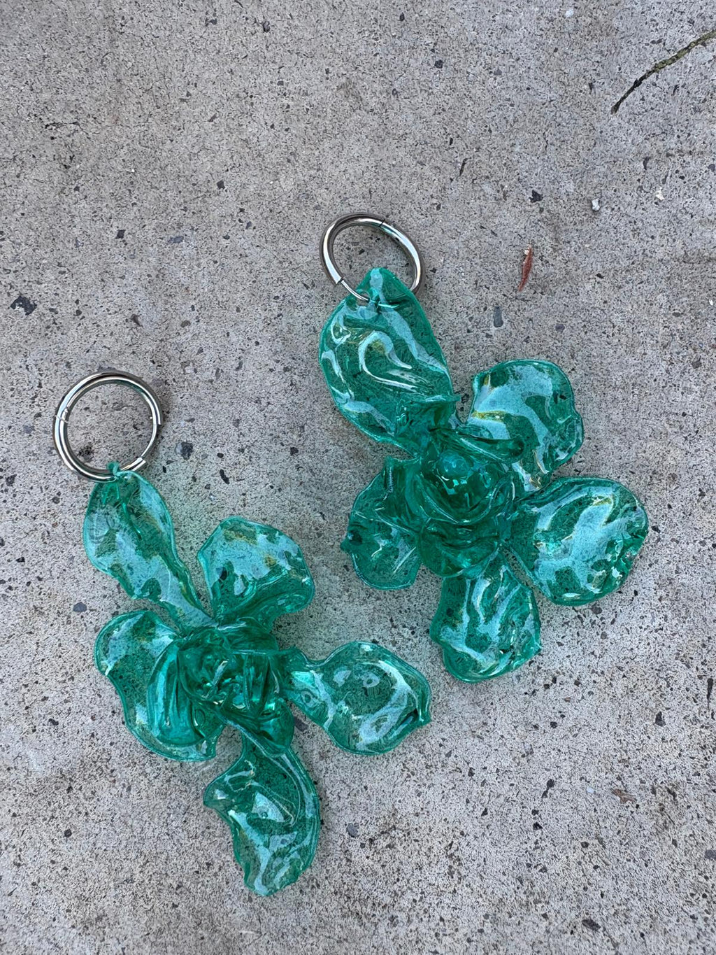 Pendientes Magnolia aguamarina