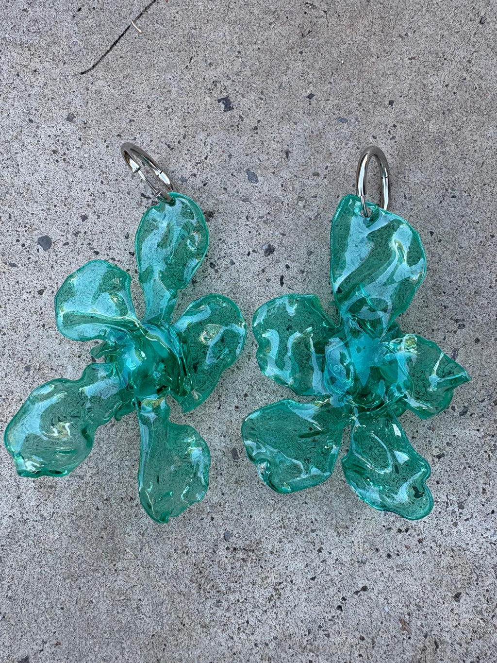 Pendientes Magnolia aguamarina