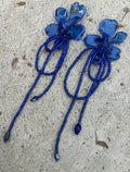 Pendientes_flor_azul marino