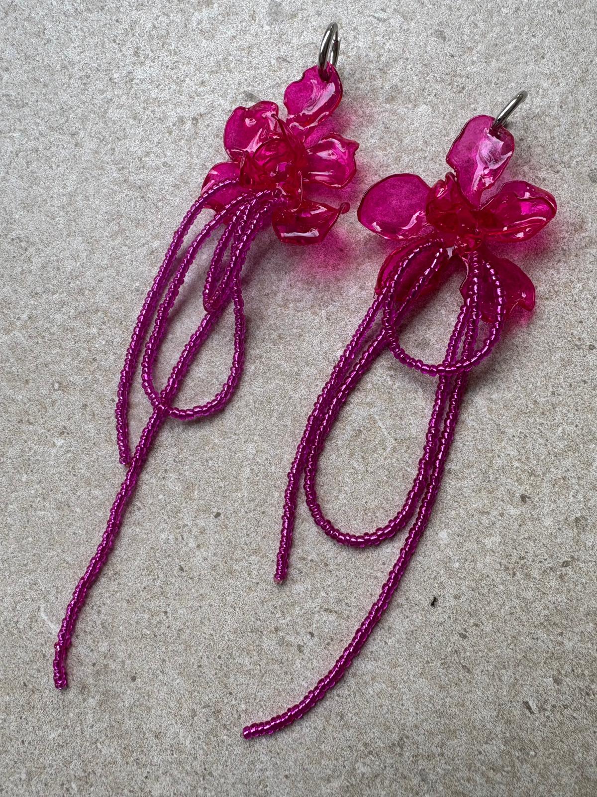 Pendientes_flor_fucsya