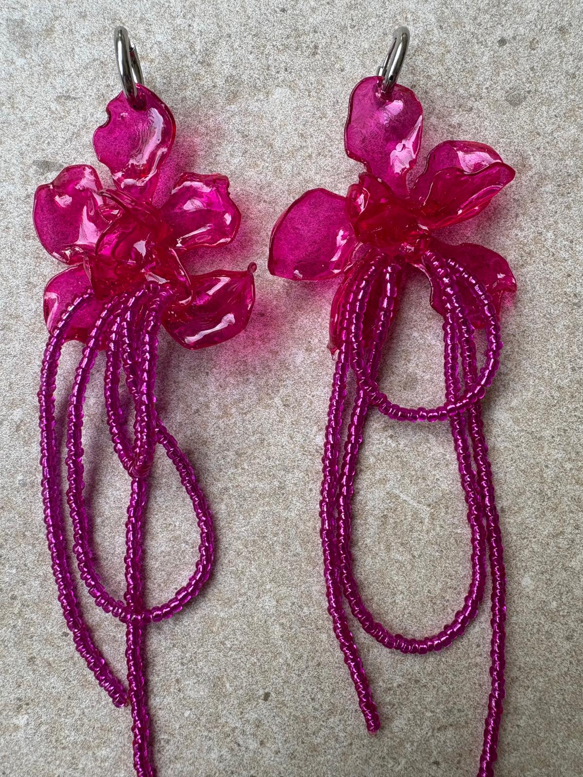Pendientes_flor_fucsya