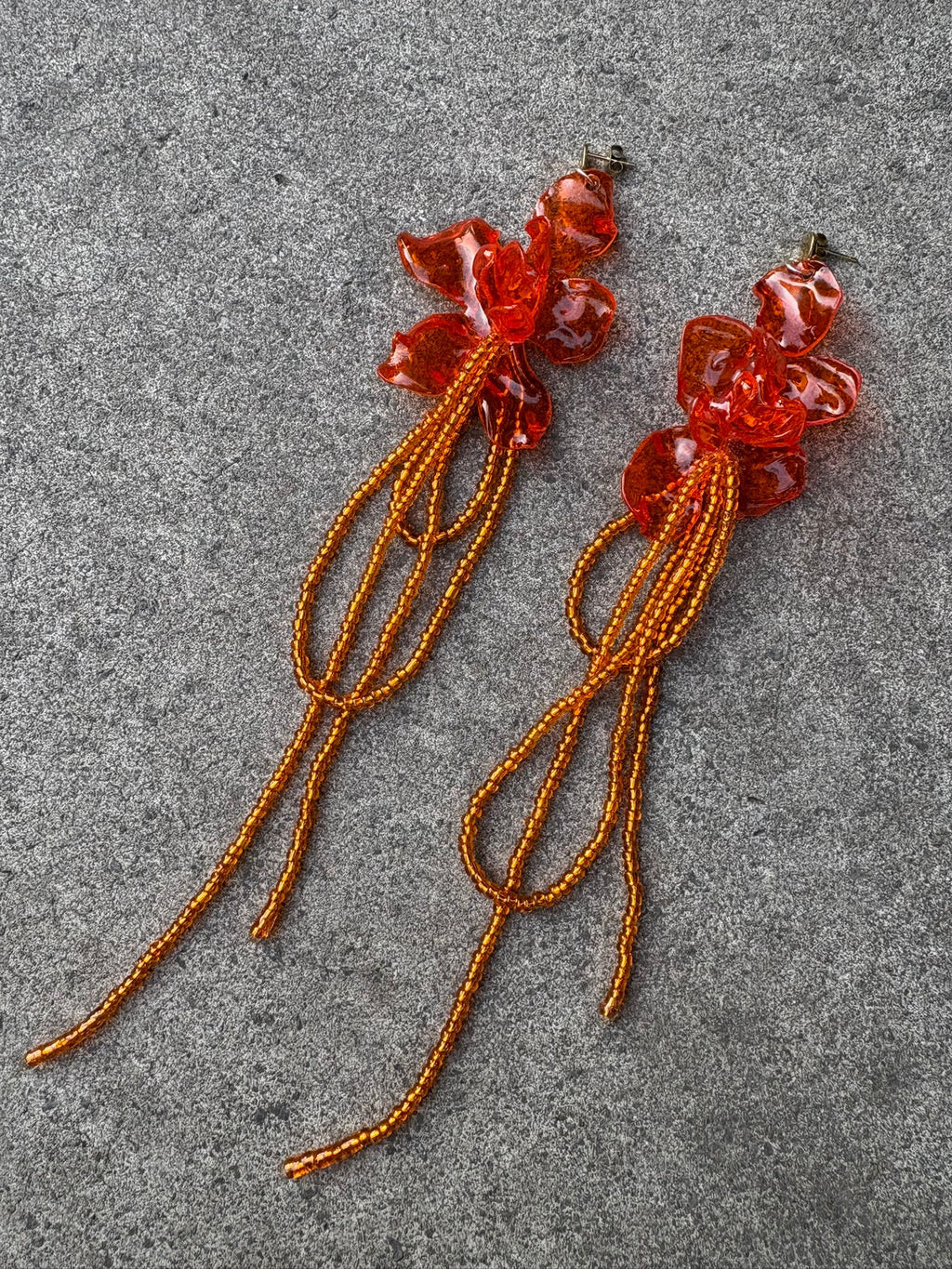 Pendientes_flor_naranja