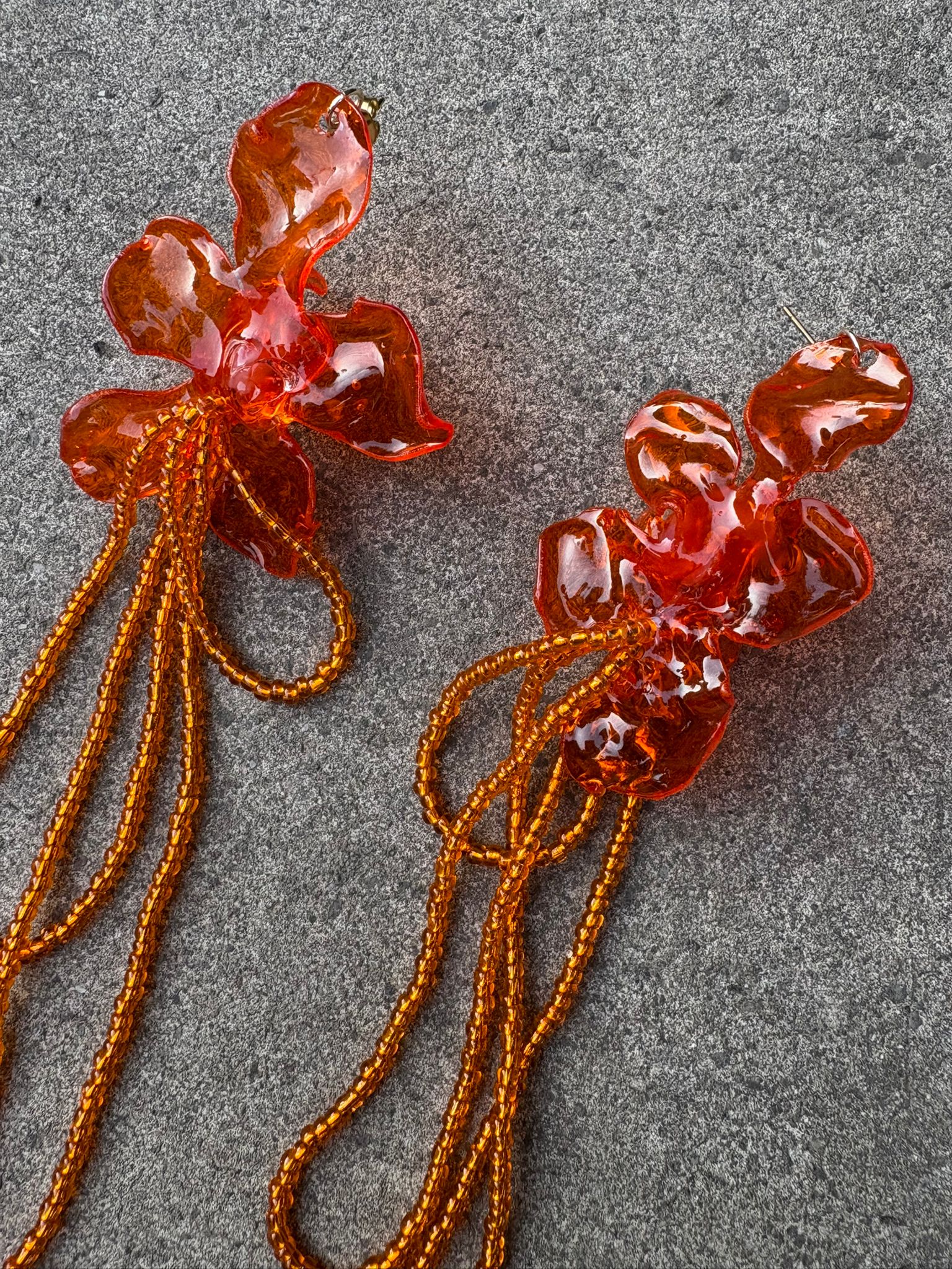 Pendientes_flor_naranja
