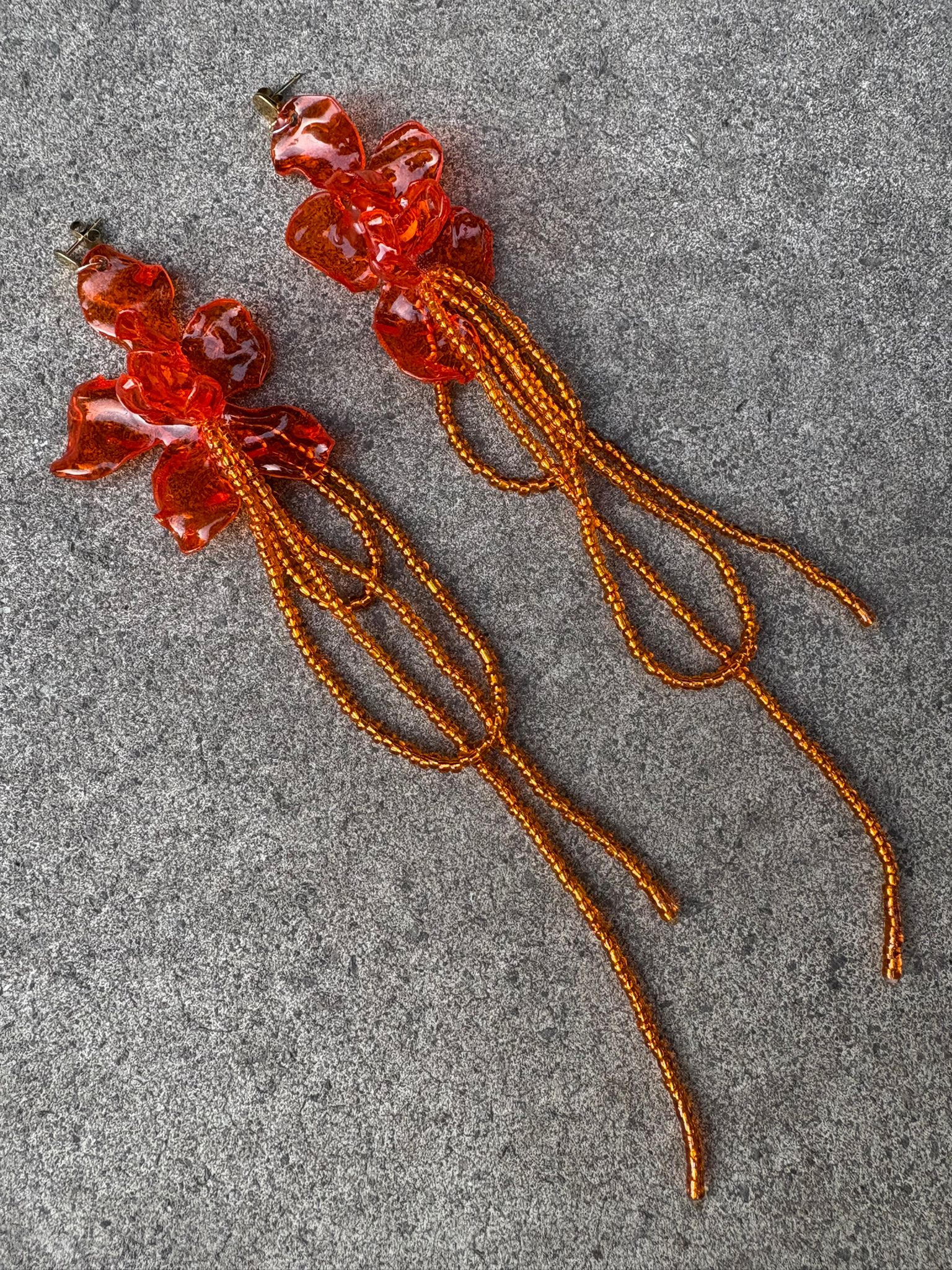 Pendientes_flor_naranja