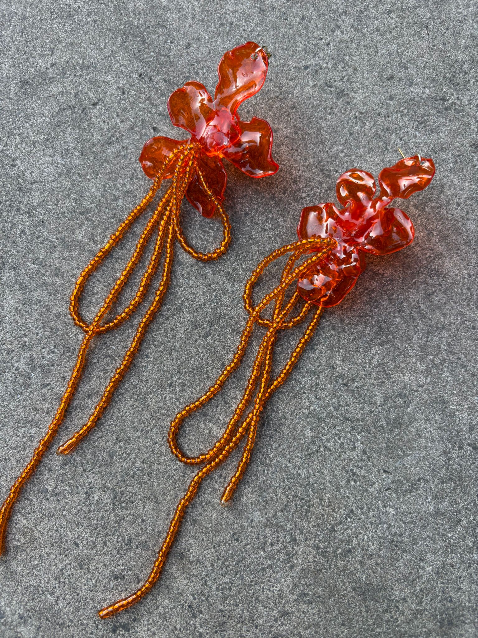 Pendientes_flor_naranja