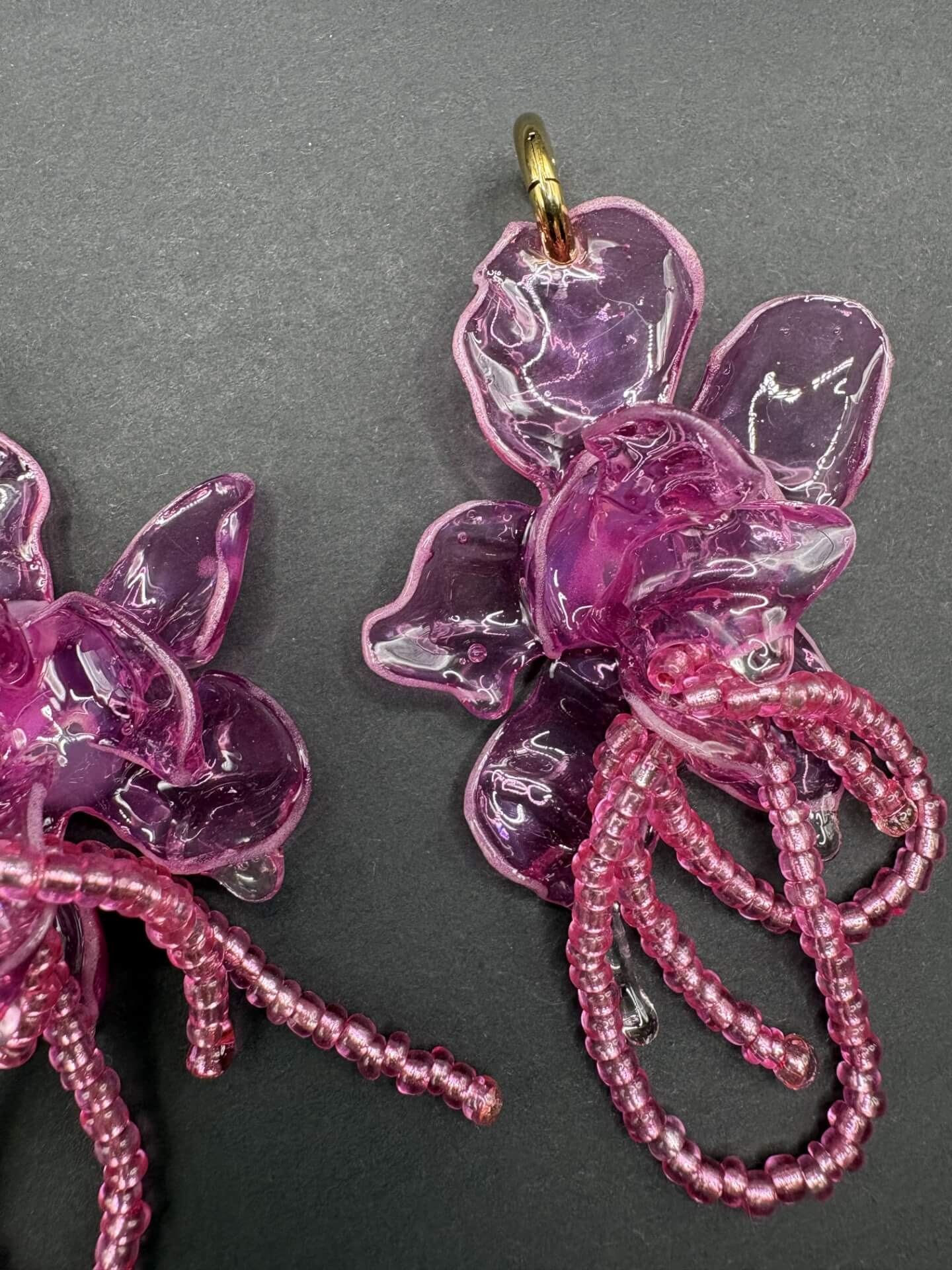 Pendientes Amaranto Rosa cortos