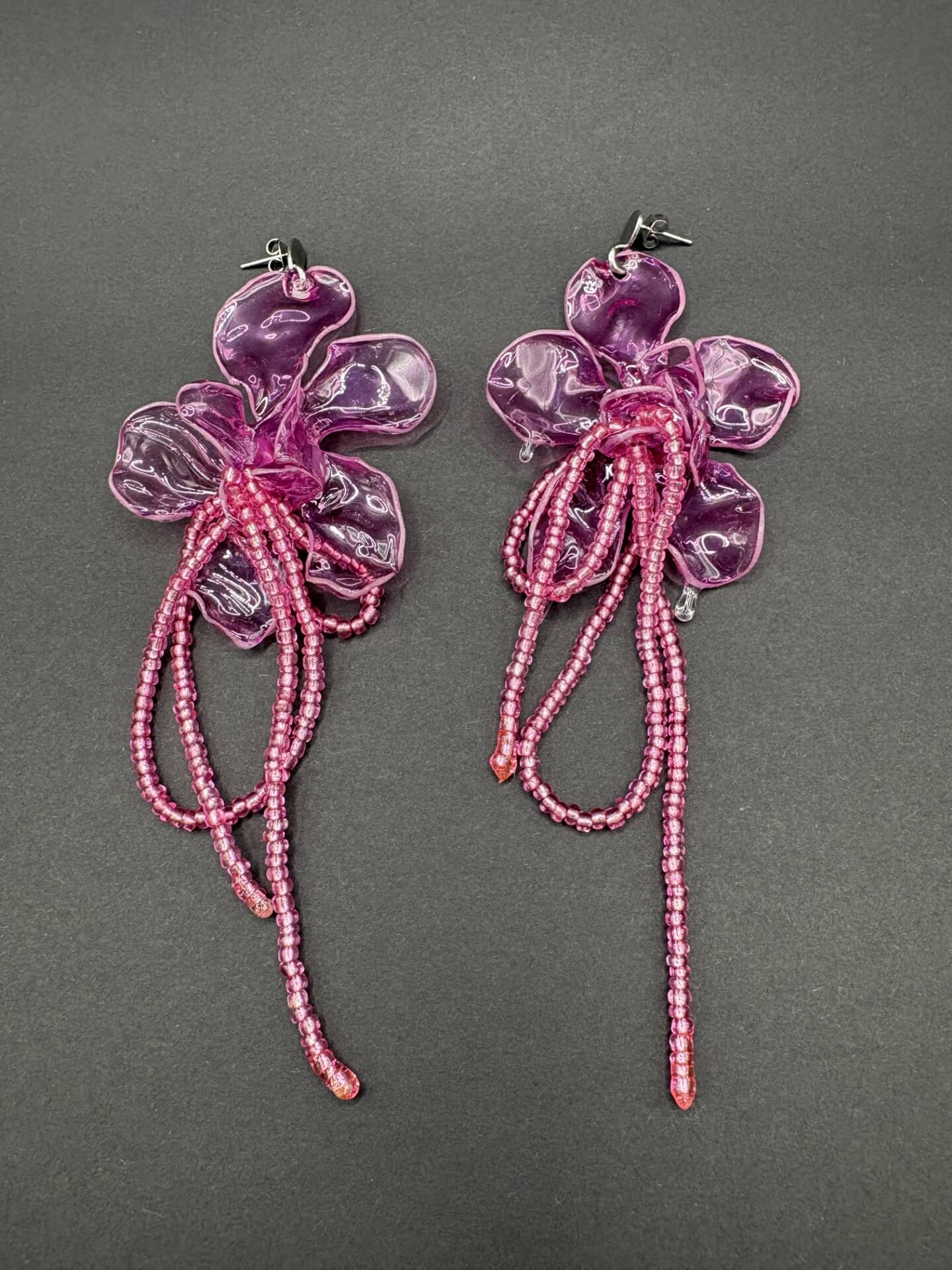 Pendientes Amaranto Rosa