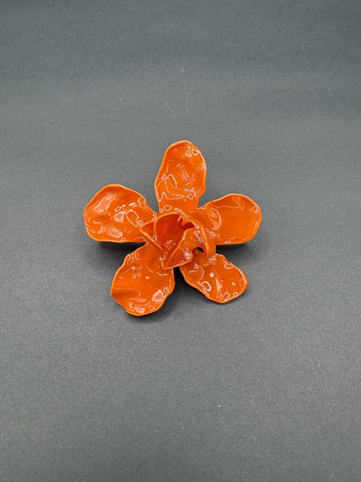 Anillo Magnolia Naranja Opaco