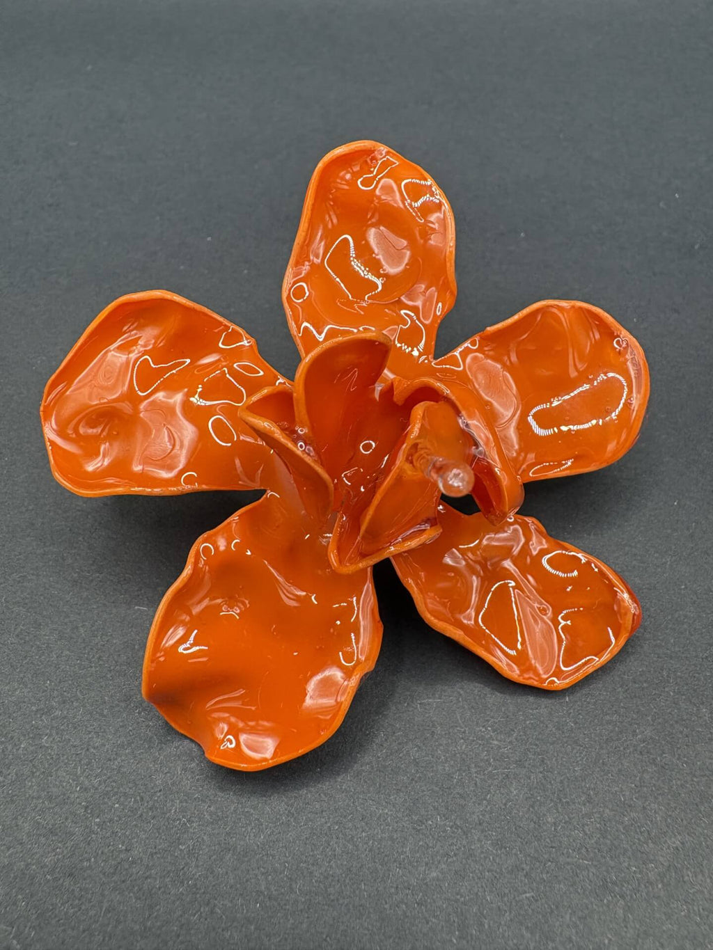 Anillo Magnolia Naranja Opaco