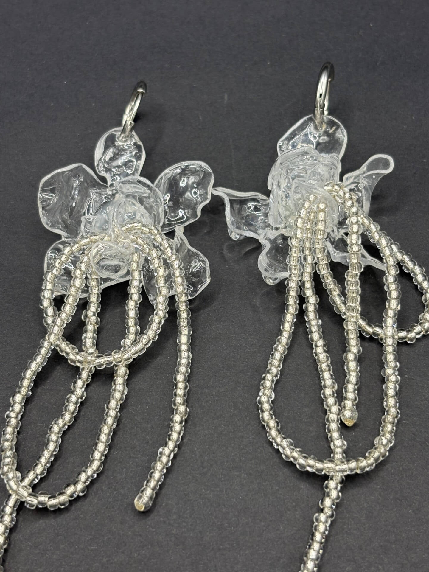 Pendientes Amaranto Transparentes