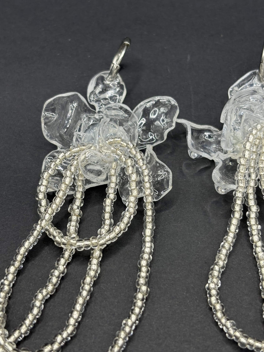 Pendientes Amaranto Transparentes