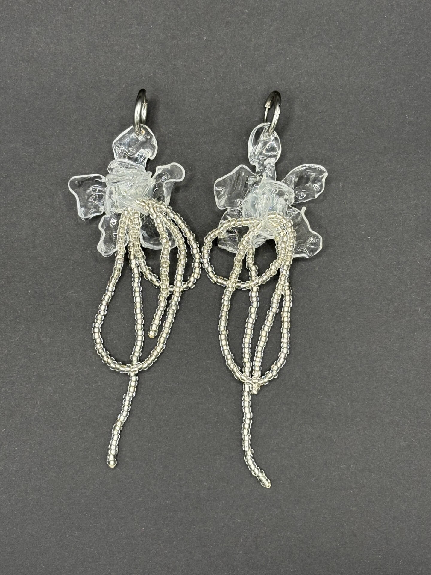 Pendientes Amaranto Transparentes