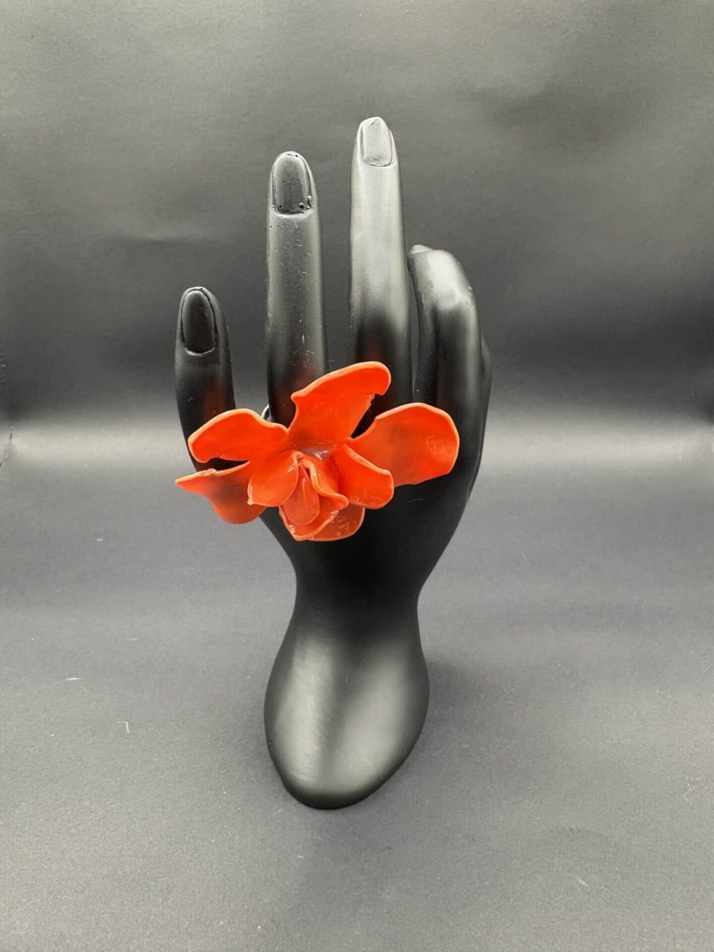 Anillo Magnolia Naranja Opaco